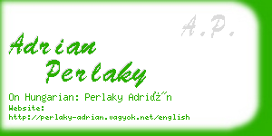 adrian perlaky business card